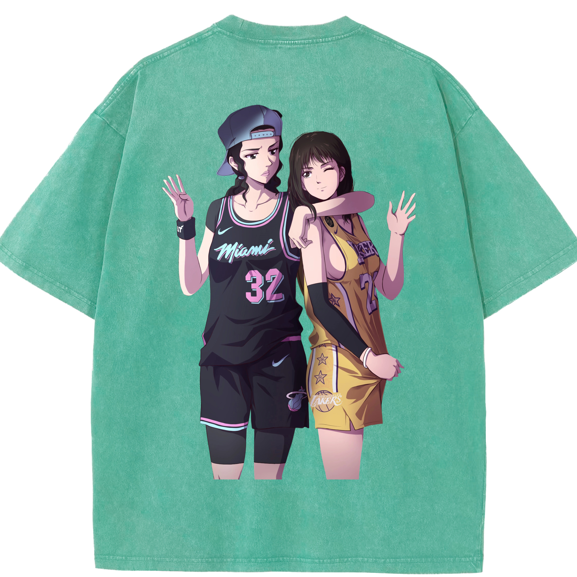 （画像用） SLAM DUNK／スラムダンク 綿100% ヴィンテージ風 半袖Tシャツ（背面プリント）